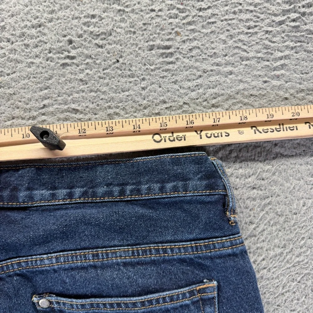 H&M &Denim Jeans Mens 33x32 Blue Cotton Tapered Slim Workwear Button-Fly Faded